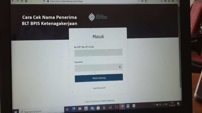 Cara Cek Nama Penerima BLT BPJS Ketenagakerjaan