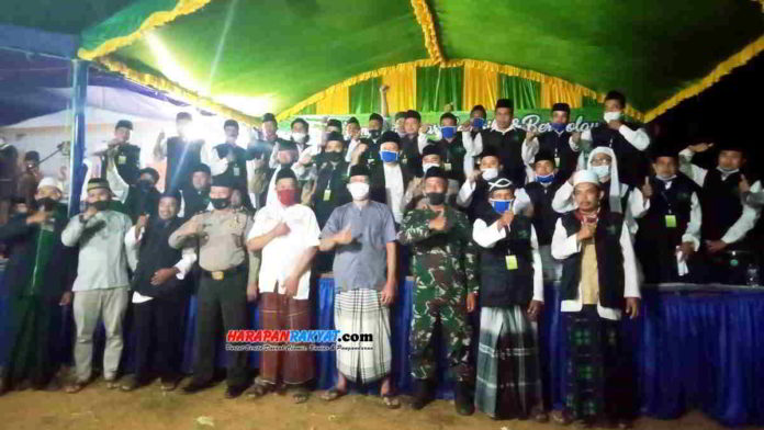 Lembaga Dakwah NU Kecamatan Langkaplancar, Kabupaten Pangandaran, Jawa Barat, menggelar dzikir dan bersholawat menjelang Pilkada serentak 2020. Foto: Enceng/HR.