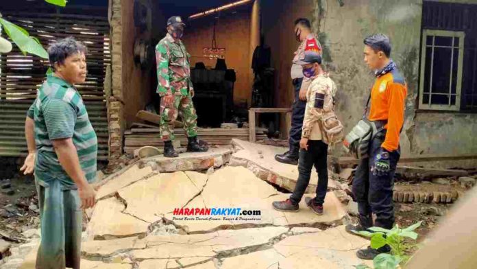 Gempa Pangandaran mengguncang Ciamis, 1 rumah di Pamarican rusak parah. Foto: Suherman/HR.