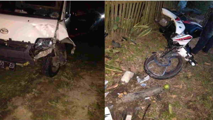 Di Ciamis Motor Tabrak Minibus, 1 Orang Luka Berat