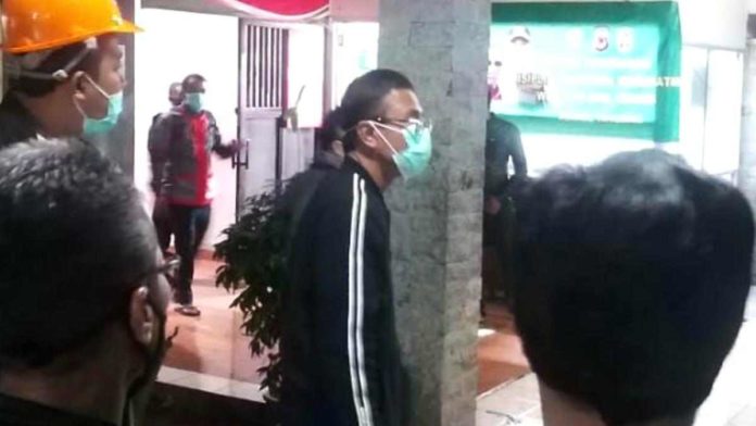 Bangunan IGD RSUD Ciamis ambruk, bupati minta segera tindaklanjuti. Foto: Istimewa.