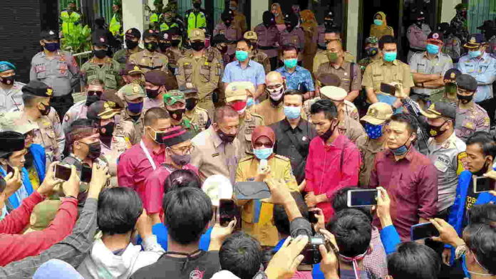 Mahasiswa dan Buruh di Banjar Kembali Unjuk Rasa Tolak Omnibus Law