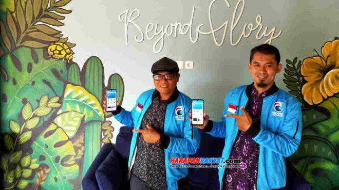 Ketua DPD Partai Gelora Indonesia Kota Banjar, Nasir Muhammad bersama Sekretaris Partai, Rohmnu Agung. Foto: Muhlisin/HR.