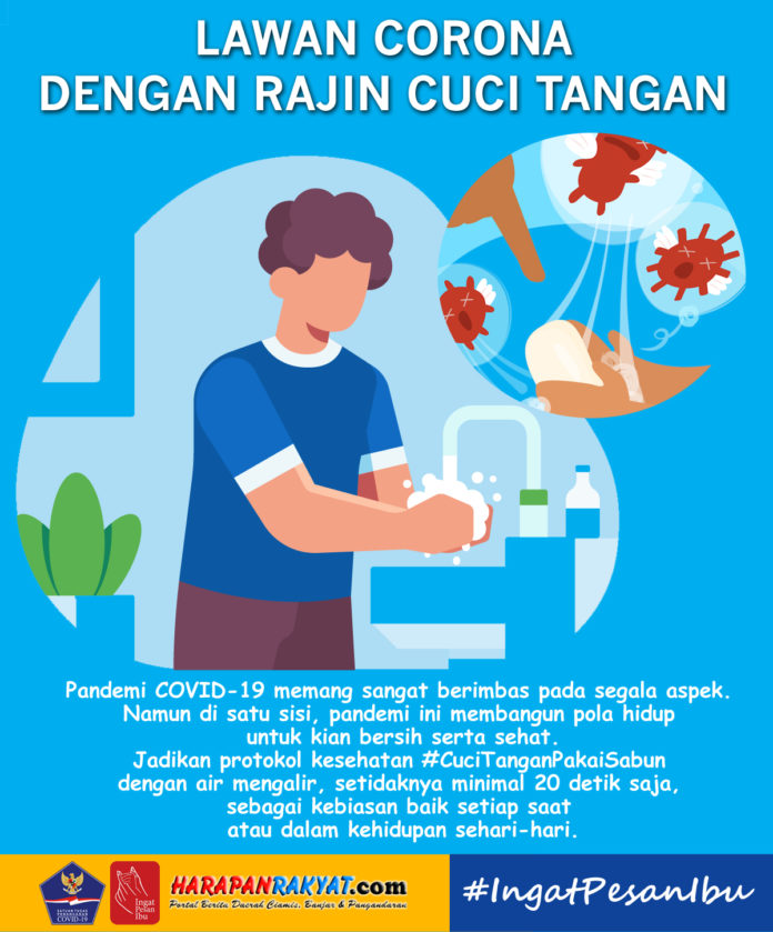 Lawan Corona dengan Rajin Cuci Tangan