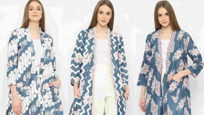 Model Outer Batik Lengan Panjang, Sesuaikan Gaya Masa Kini