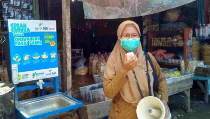 Puskesmas Banjarsari Ciamis Sosialisasi 3M di Pasar
