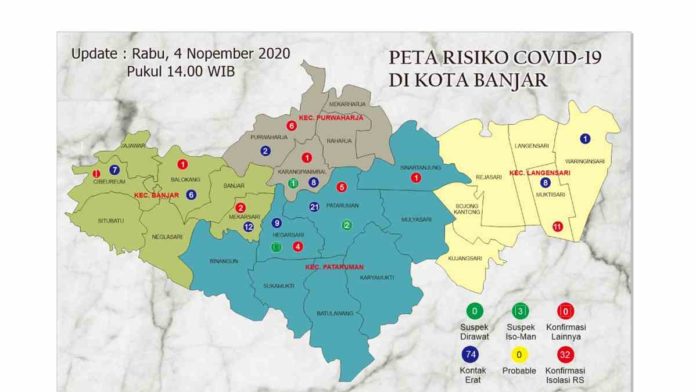 update covid-19 kota banjar 4 november