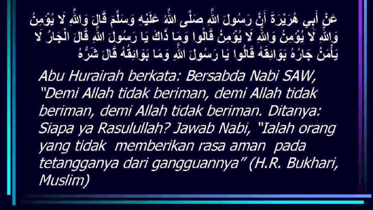 Adab Terhadap Tetangga