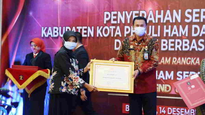 Banjar Raih Penghargaan Sebagai Kota Peduli HAM