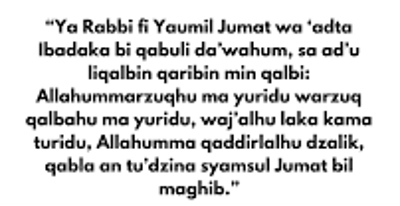Keistimewaan Hari Jumat