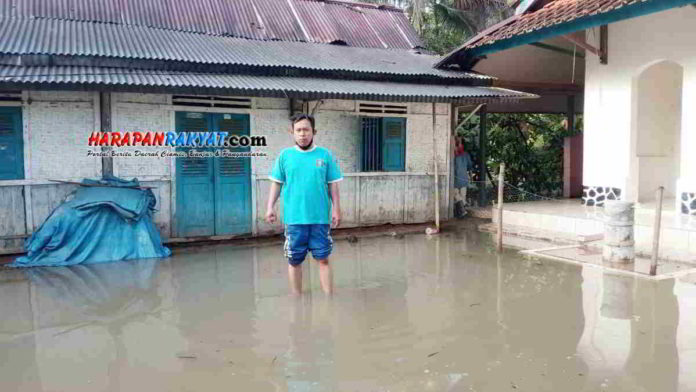 Luapan Sungai Citalahab Rendam Sawah dan 5 Rumah Warga Pamarican Ciamis