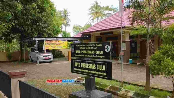 Petugas terkonfirmasi positif Covid-19, Puskesmas Ciulu, Kecamatan Banjarsari, Kabupaten Ciamis tutup sementara. Foto: Suherman/HR.