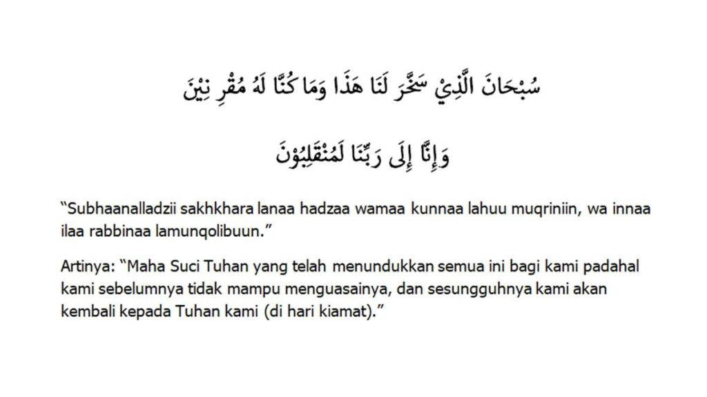 Doa Naik Kendaraan