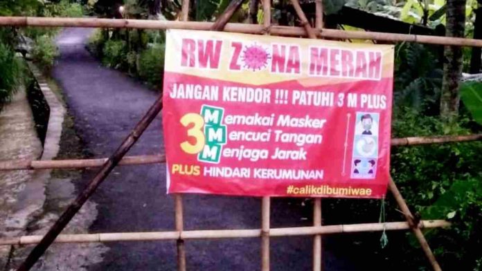 Klaster hajatan kasus Covid-19, satu RW di Kota Banjar lockdown. Foto: Istimewa.