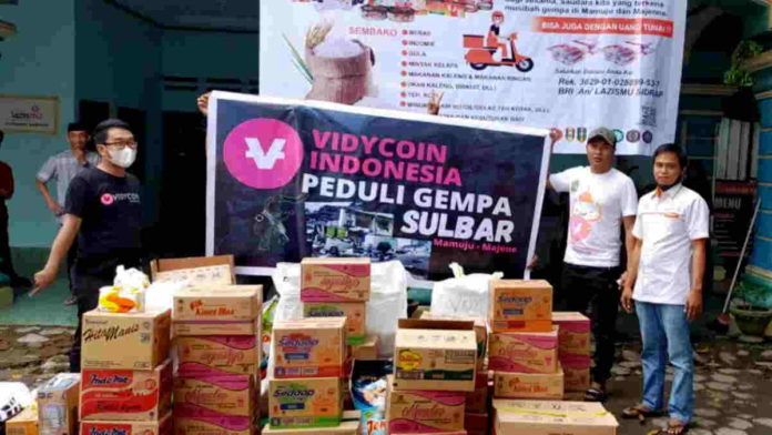 Peduli Gempa Sulbar, Komunitas VidyCoin Indonesia Salurkan Bantuan