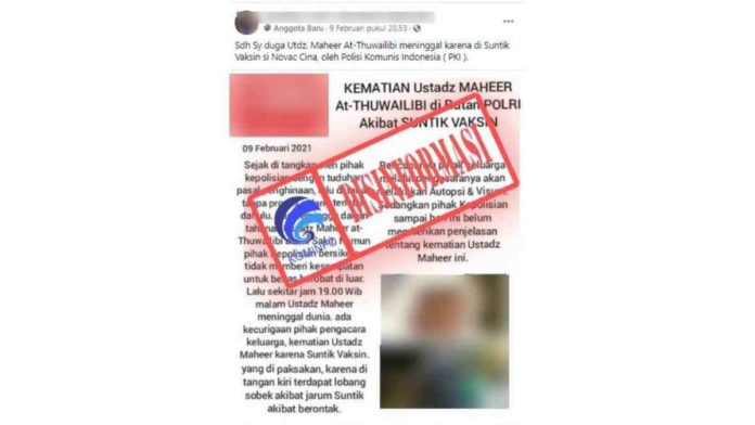 Ustadz Maheer Meninggal Karena Vaksin Covid-19