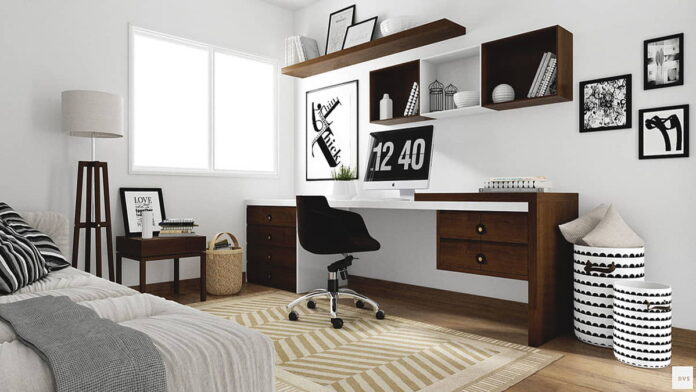Ruang Kerja Minimalis di Kamar, Remote Working Lancar Nyaman