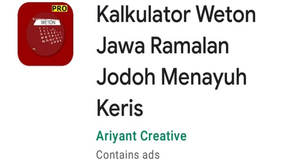 Aplikasi Hitungan Weton
