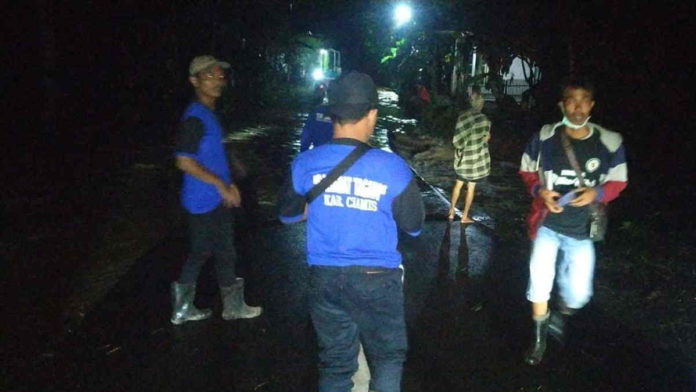 Banjir di Pamarican Ciamis Mulai Surut, Tagana Masih Stanby