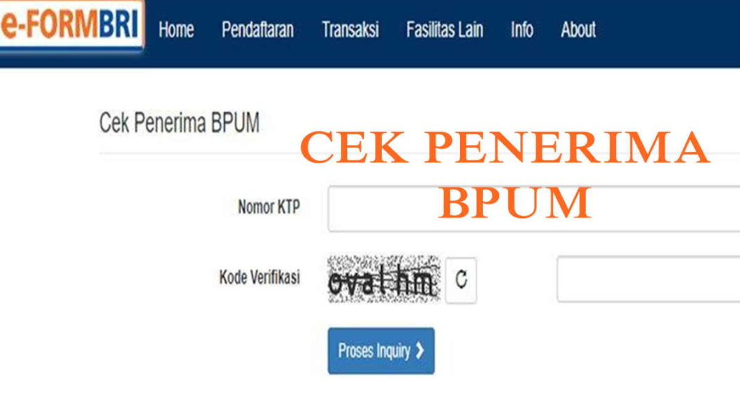 Eform BRI BPUM, Link Resmi untuk Cek Penerima BLT 1,2 Juta
