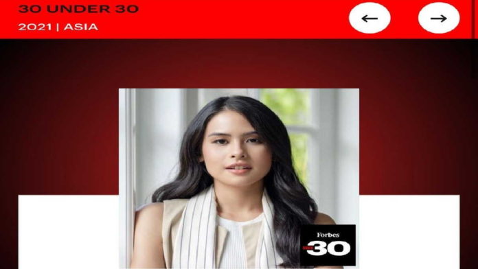 Maudy Ayunda Masuk Forbes, Dalam Daftar 30 Under 30 Asia 2021