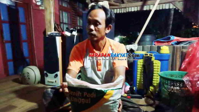 Poktan Desa Pangkalan Pangandaran Dapat Bantuan Bibit Padi Unggul