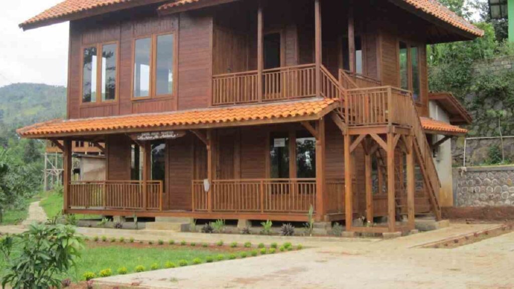 Rumah Kayu Minimalis 2 Lantai Desain Unik dan Unggul