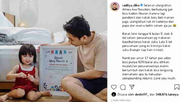 Anak Raditya Dika Ulang Tahun, Kadonya Bikin Iri Warganet