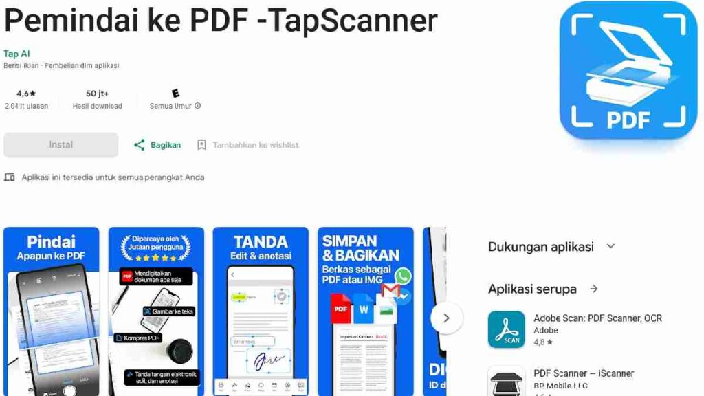 Aplikasi Scan Tanda Tangan