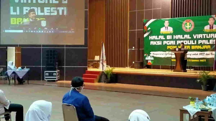 Halal Bi Halal, PGRI Kota Banjar Galang Donasi untuk Palestina