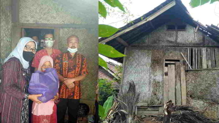 Kadinsos Ciamis Kunjungi Mak Encoh yang Tinggal di Rumah Reyot