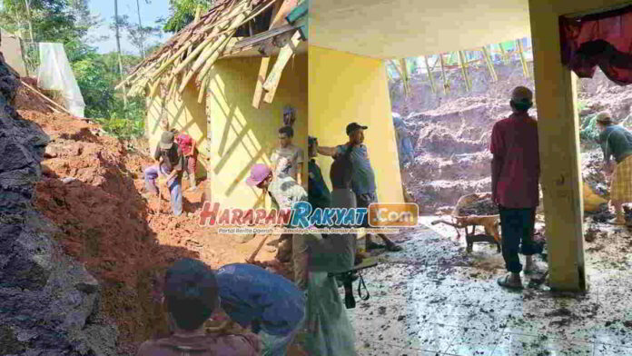 1 Rumah Rusak Parah Diterjang Longsor di Kawali Ciamis