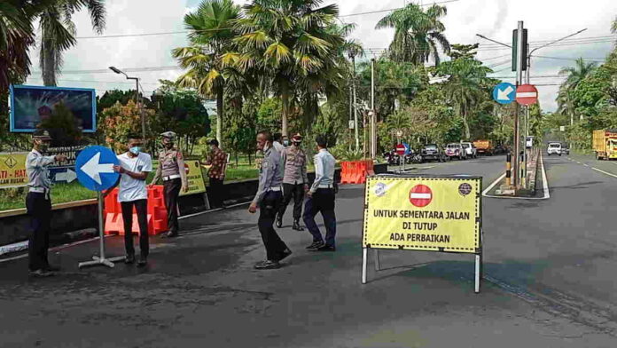 Ada Perbaikan, Jalan Lingkar Selatan Ciamis Ditutup Sementara