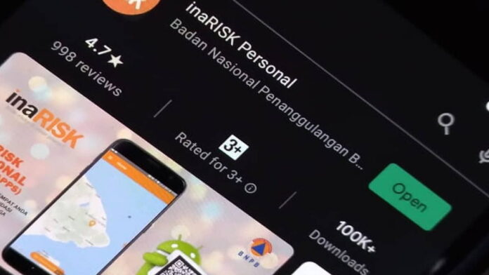 Aplikasi InaRisk Personal untuk Mengetahui Resiko Bencana Alam