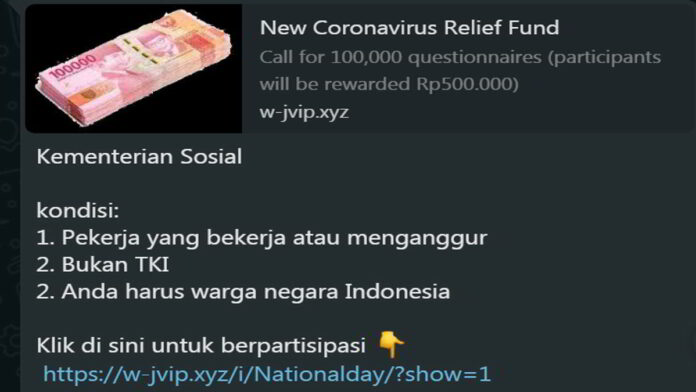 Beredar Link Bansos Rp500 Ribu dari Kemensos