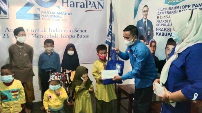 Milad ke 23, DPD PAN Pangandaran Santuni Yatim Piatu