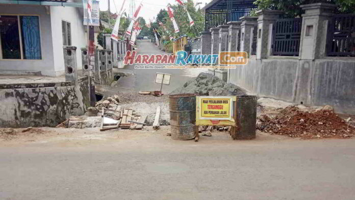 Penyebab Pekerjaan Gorong-gorong Jalan di Kawali Ciamis Belum Selesai