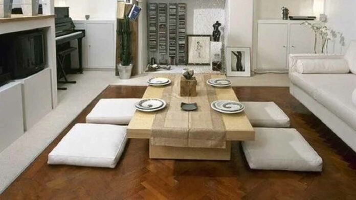 Desain Dapur dan Ruang Makan Lesehan Minimalis Inspirasi Ala Jepang