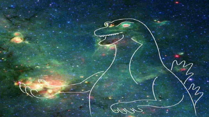 Nebula Mirip Godzilla Tampak Pada Rasi Bintang Sagitarius Lewat Spitzer