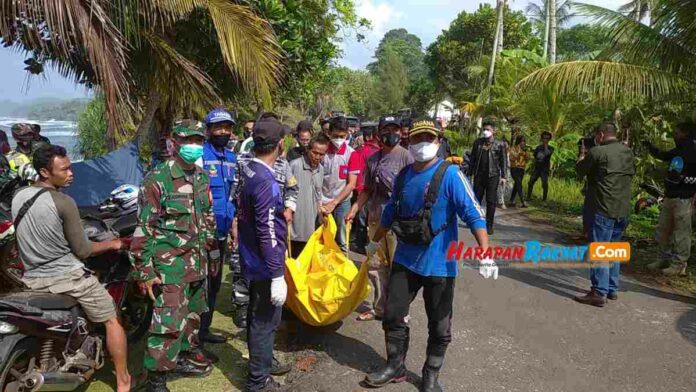 Jasad Anak Hafidz yang Tenggelam di Pantai Karapyak Pangandaran