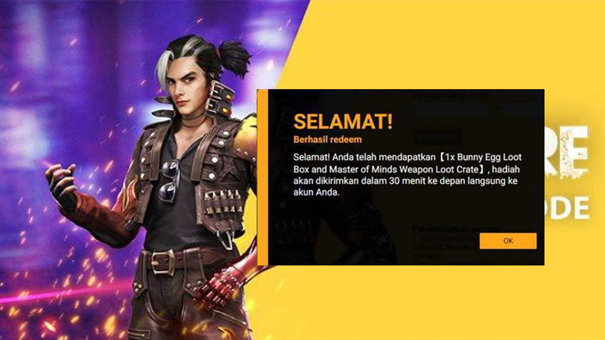 Kode redeem ff permanen m1887 hari ini