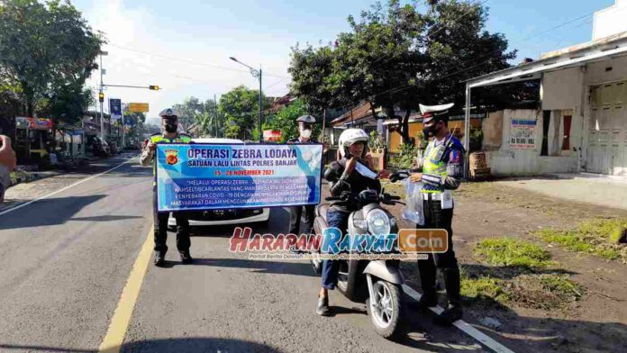 Operasi Zebra Lodaya di Kota Banjar Didominasi Pelanggar Prokes
