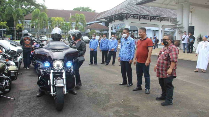 Harley Davidson Penuhi Halaman Pendopo Bupati Ciamis