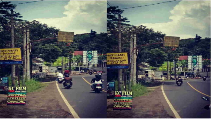 Pengendara Minta Traffic Light di Jalan SIliwangi Kawali Ciamis Diperbaiki