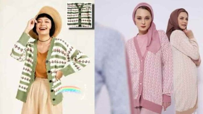 Cardigan Rajut Motif