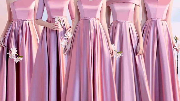 Long Dress Satin Inspirasi Busana Bridesmaid yang Anggun dan Mewah