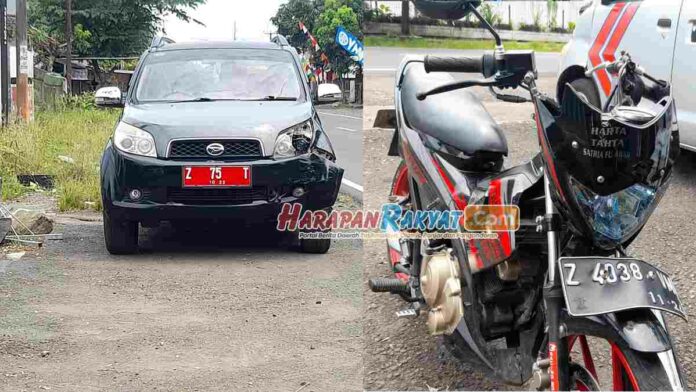 Mobil Camat Lakbok Ciamis Terlibat Laka Lantas di Kota Banjar
