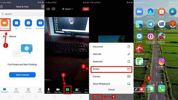 Share Screen Zoom di HP, Begini Cara Mudah Mengaplikasikannya