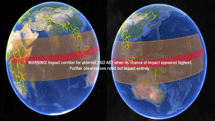 Asteroid 2022 AE1 Raksasa Diameter 230 Kaki Berpotensi Tabrak Bumi?