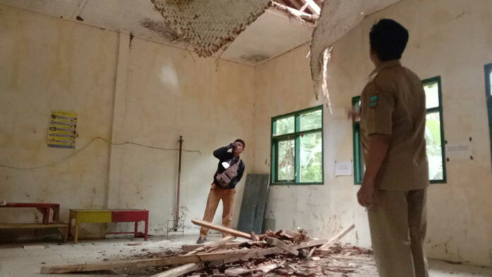 Bangunan TK Cendikia Kedungwuluh Pangandaran Ambruk